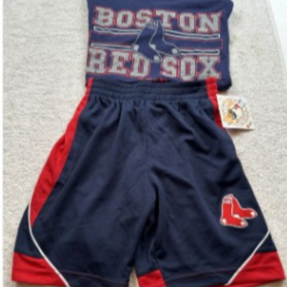 Boston Red Sox Outfit - Shorts and T Shirt Unisex Boys Girls Youth NWT 4/5